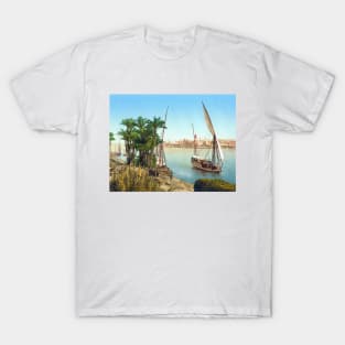 Sailing Boat Nile Cairo Egypt 1890s T-Shirt